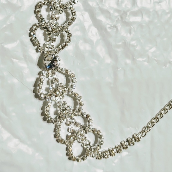 Rhinestone Heart Choker Necklace - Picture 2 of 6